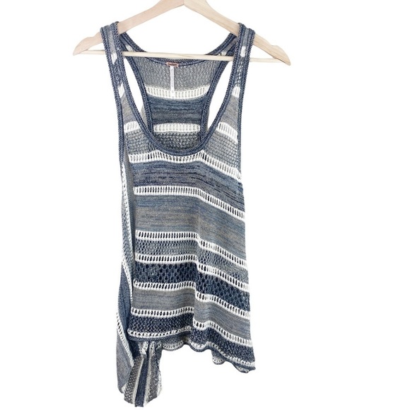 Free People Lovebird Racerback Crochet Tank in Black Combo XS - Picture 4 of 8
